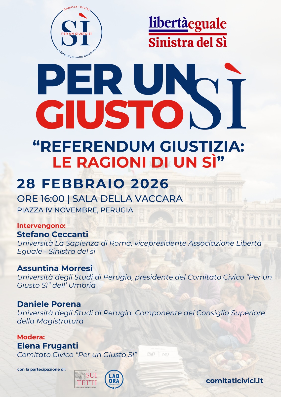 Per un giusto si Perugia 28 febbraio