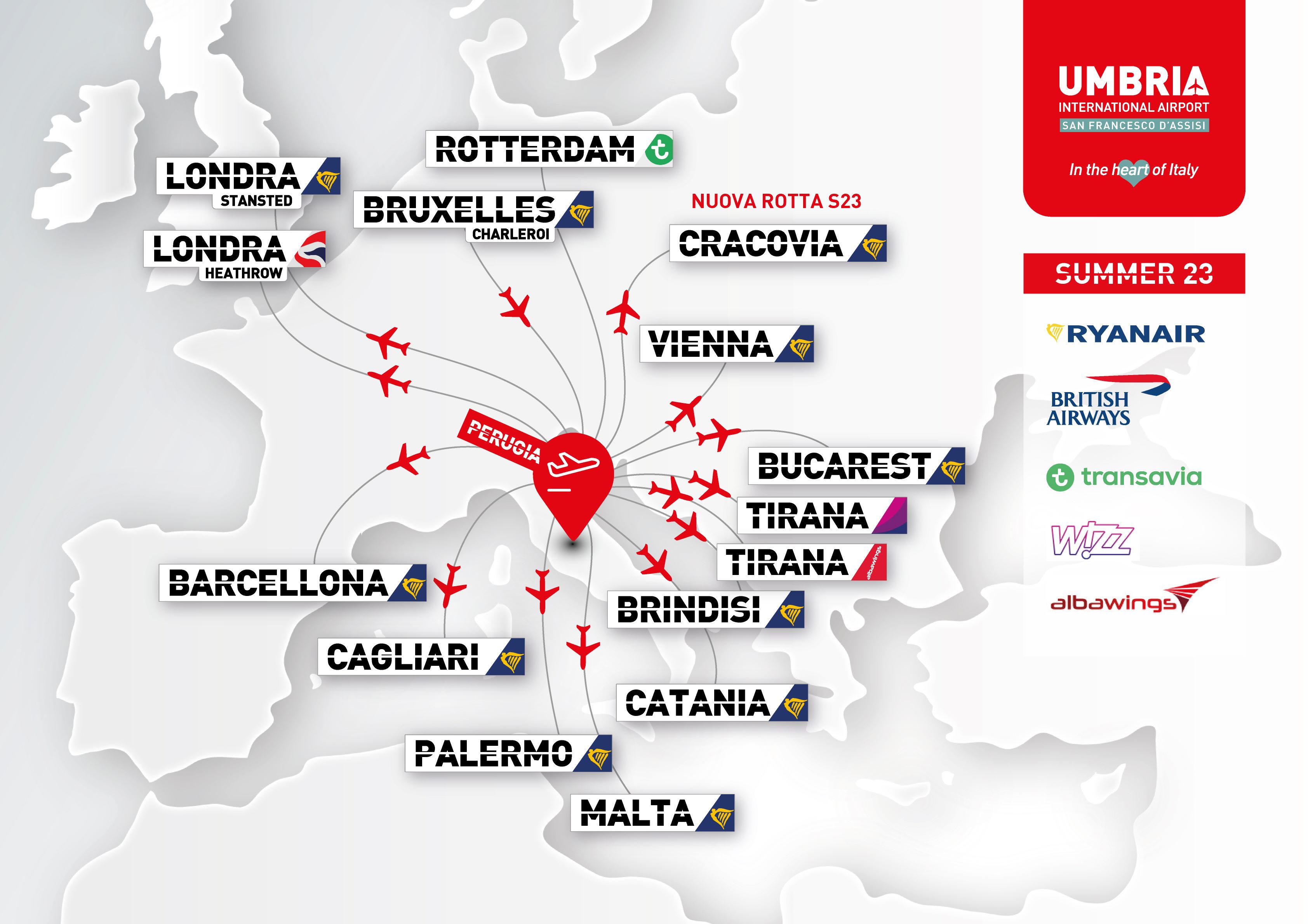 Aeroporto dellUmbria Network Summer 2023