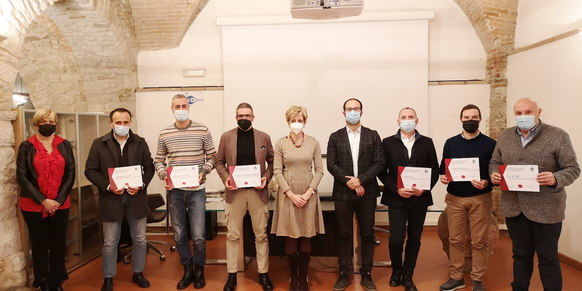 Consegna attestati imprese