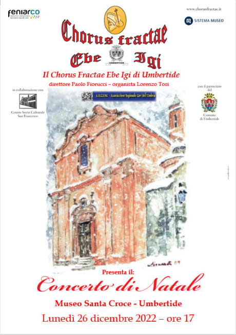 Locandina Concerto di Natale Chorus Fractae Ebe Igi