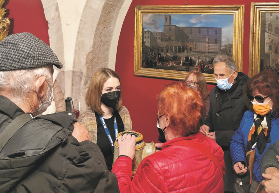 Un momento della visita