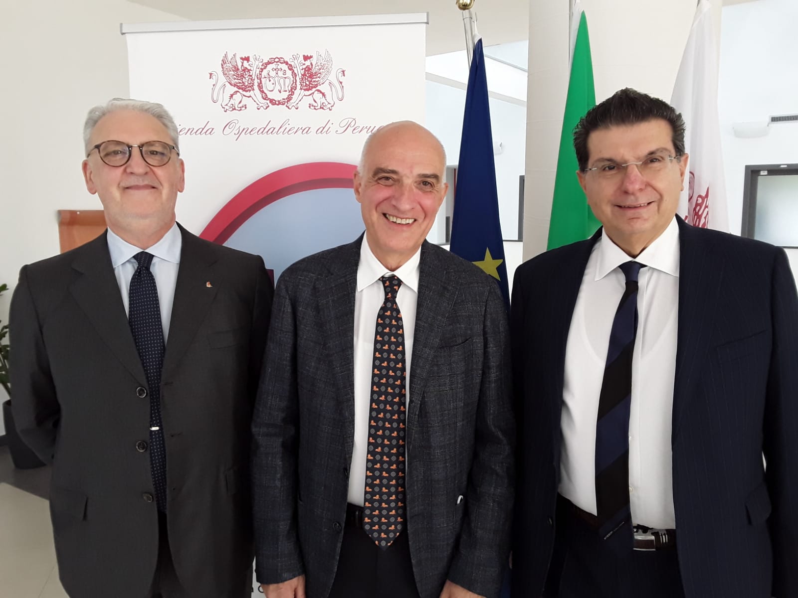 da sx prof Rulli prof Falini prof Di Renzo