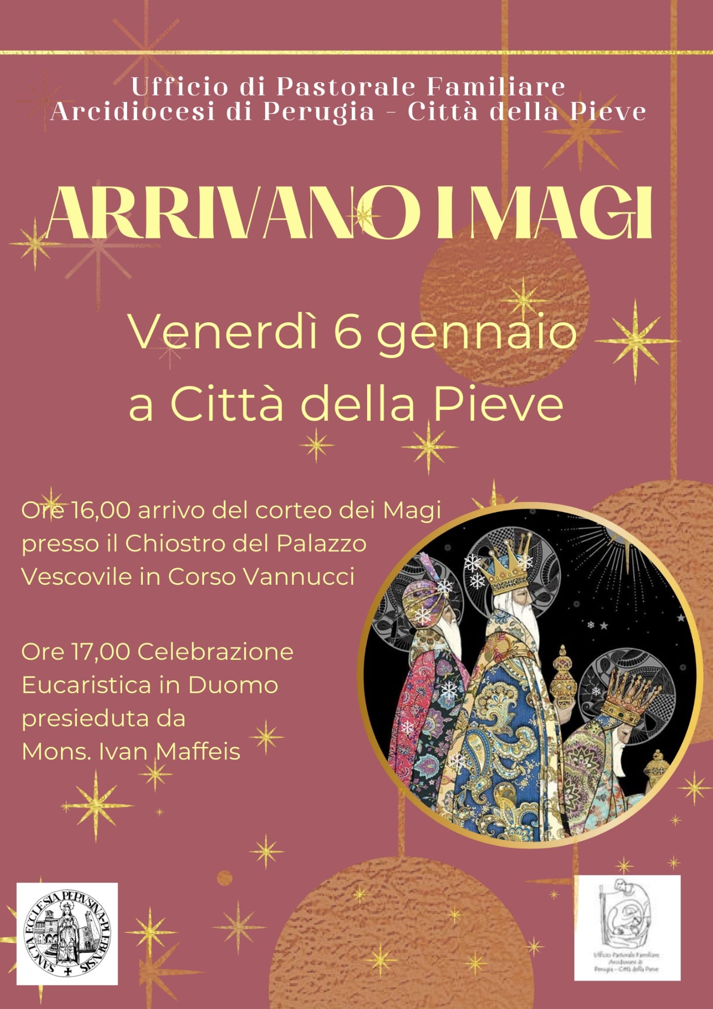 locandina arrivano i magi a città della pieve