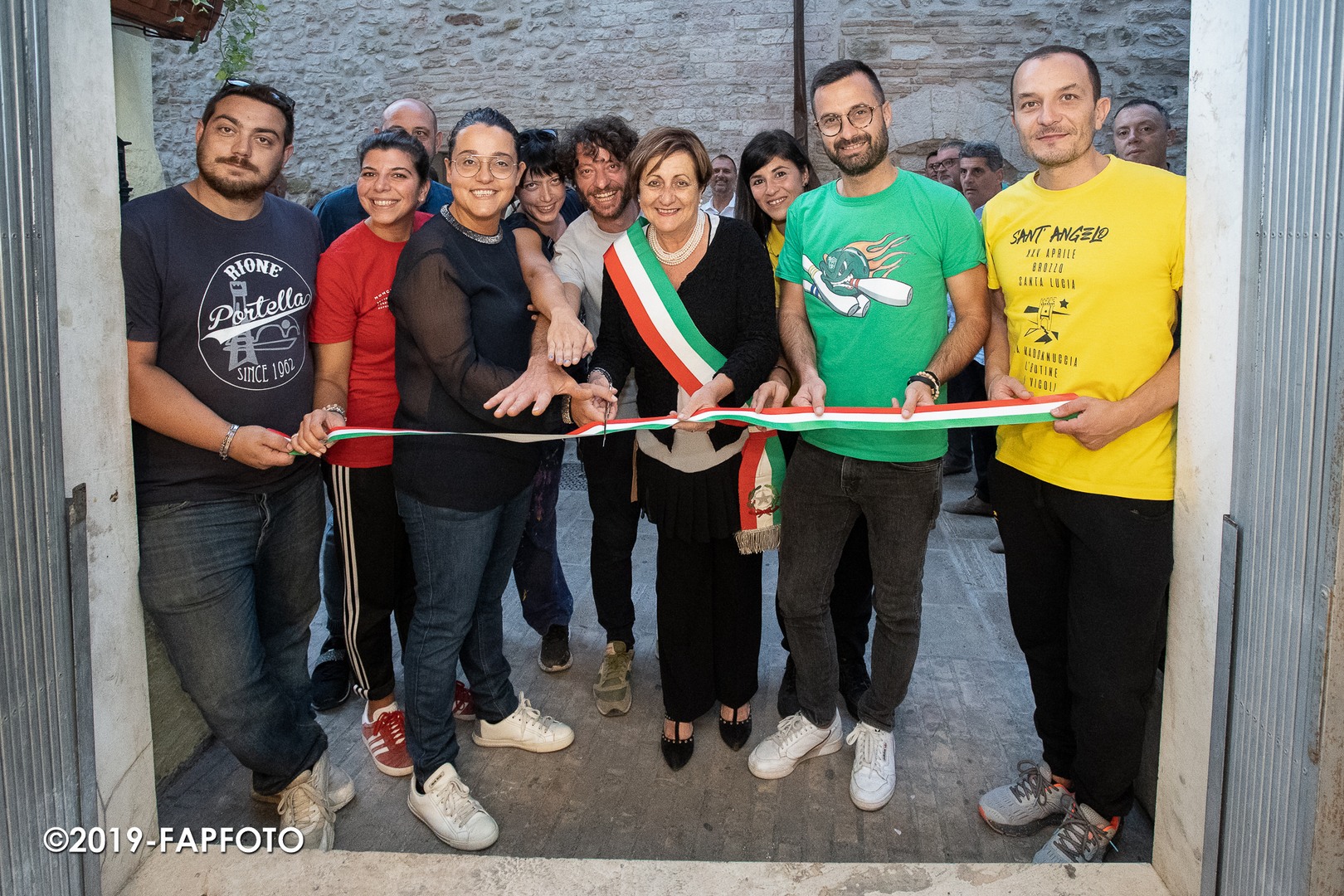 Ente Palio e il sindaco di Bastia Umbra Paola Lungarotti