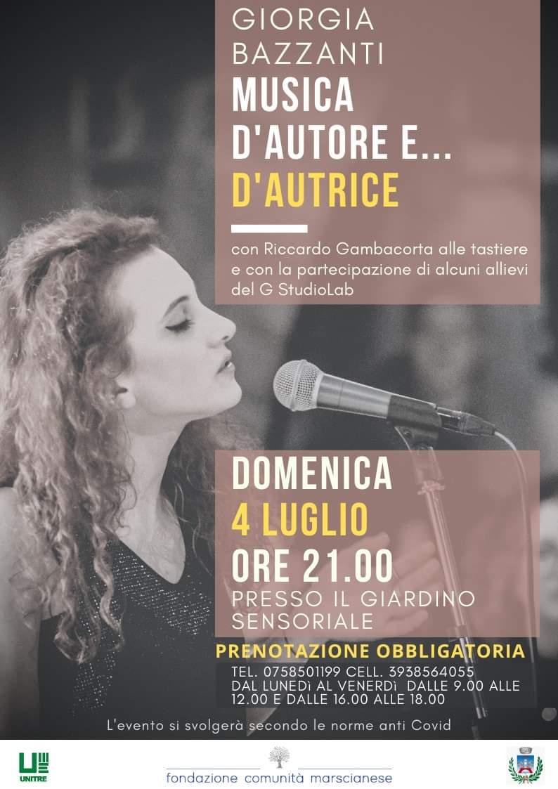 Locandina evento Giorgia Bazzanti