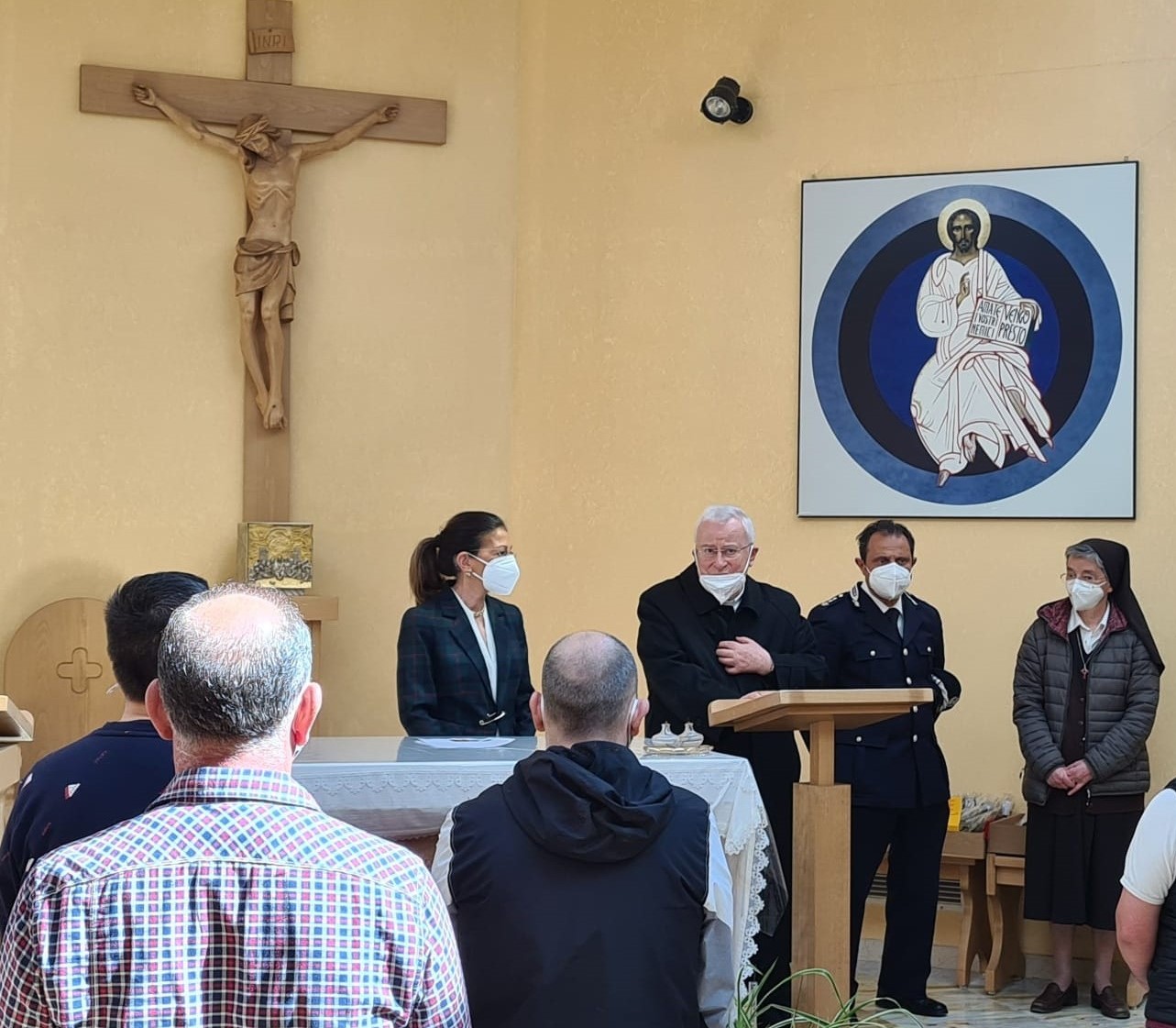 card bassetti nella cappella interna al carcere di capanne pg