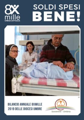 copertina opuscolo 8xmille. soldi spesi bene