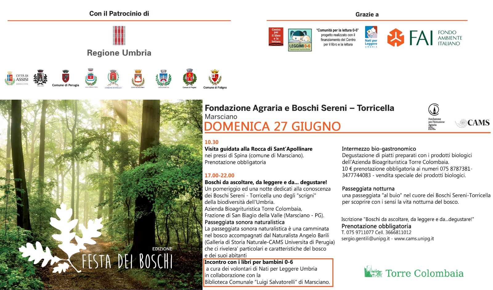 programma festa boschi a Marsciano