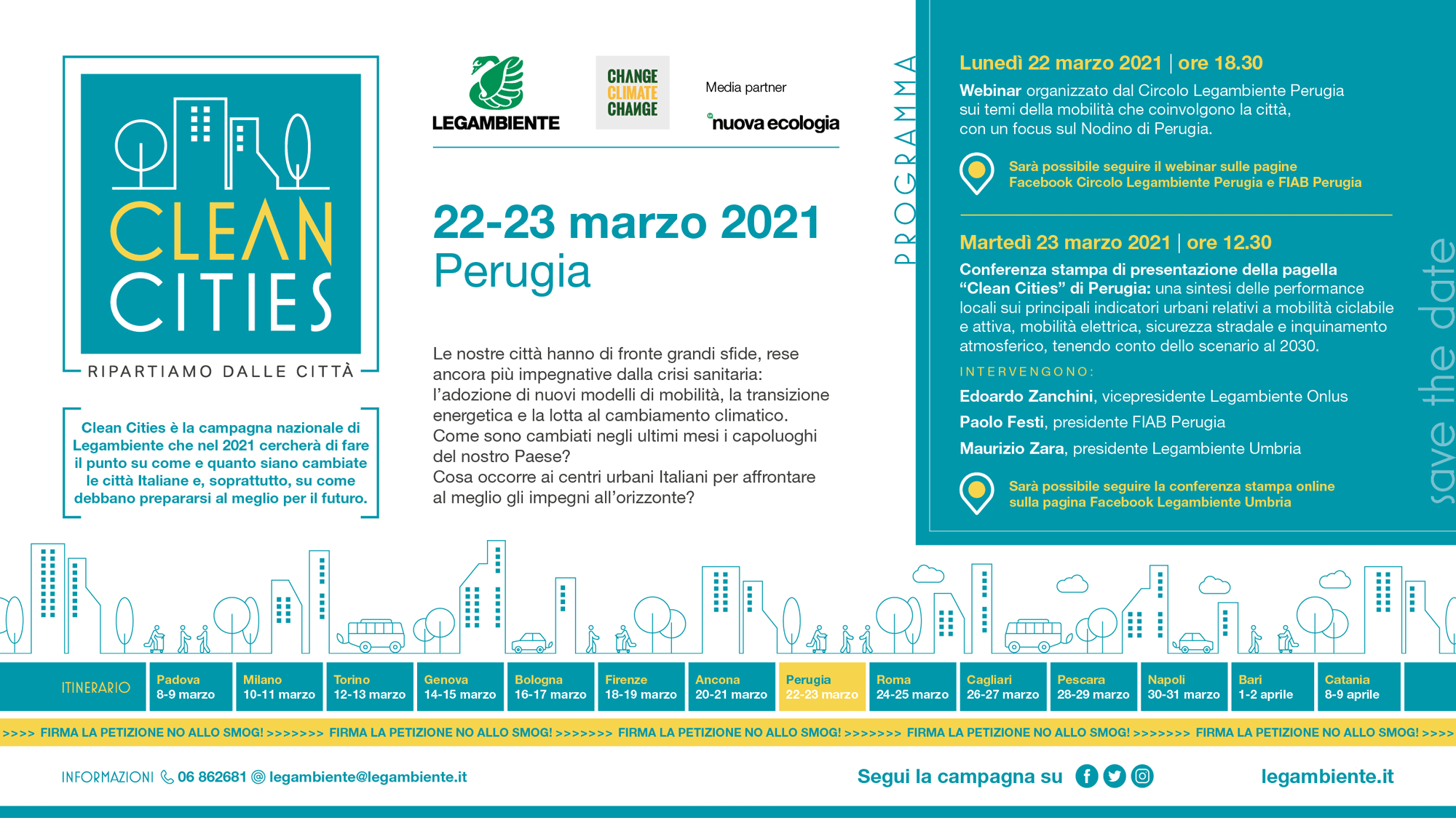 save the date clean cities appuntamenti umbria