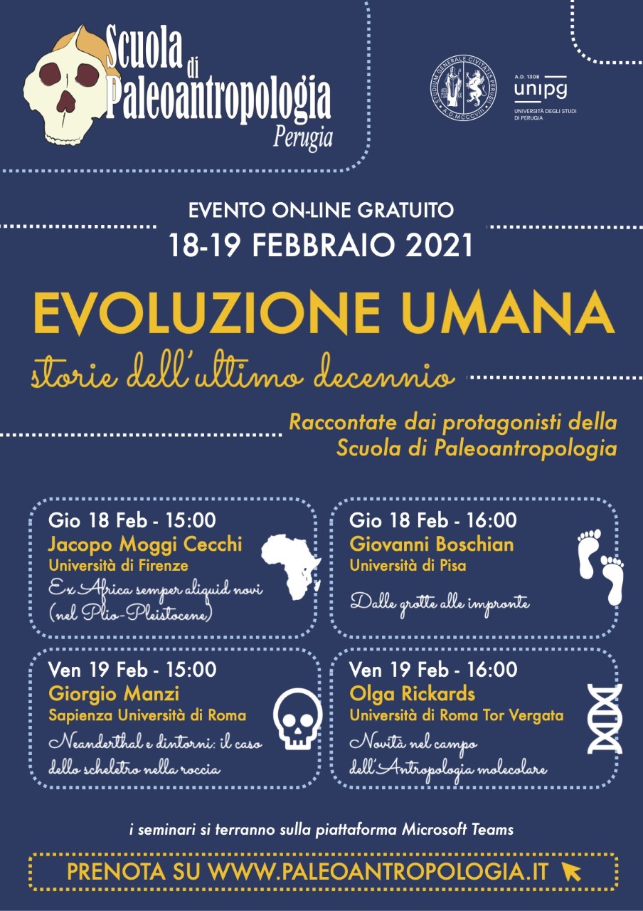 scuola di paleoantropologia locandina febbraio2021