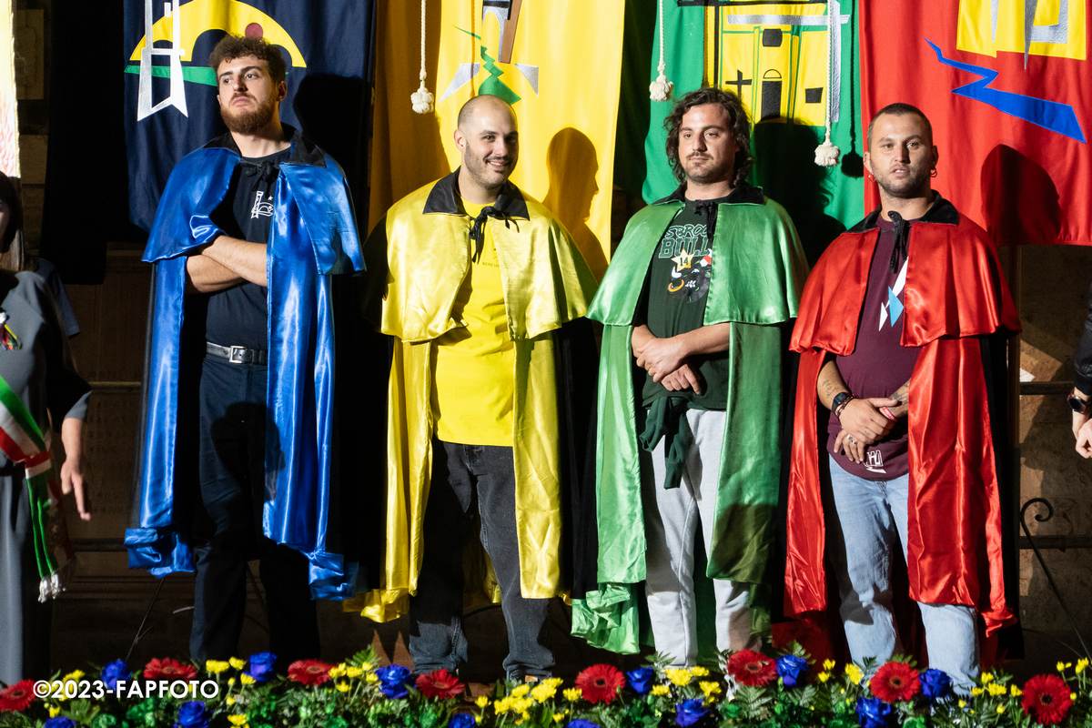 I 4 capitani dei rioni Palio 2023
