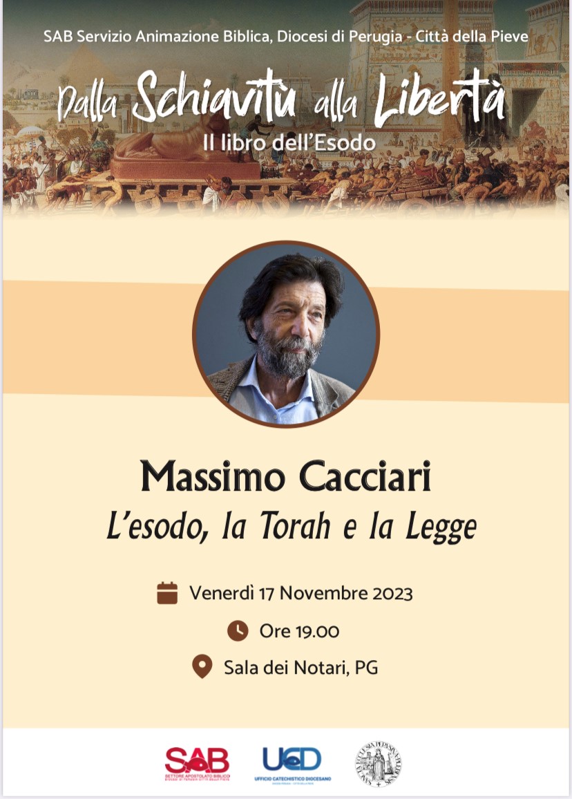 Il primo incontro SAB del ciclo dalla schiavitù alla libertà con Massimo Cacciari