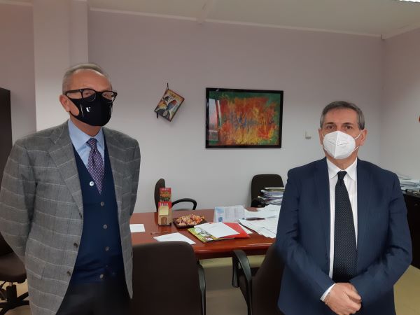 LUIGI CARLINI PRESIDENTE FONDAZIONE CARIT CON MASSIMO DE FINO DG USL 2