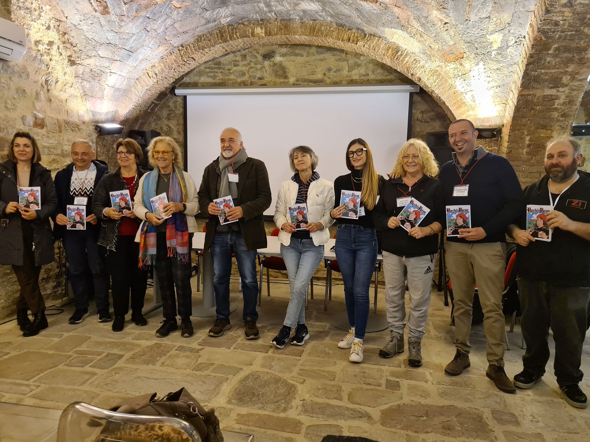 fumetto foto di gruppo