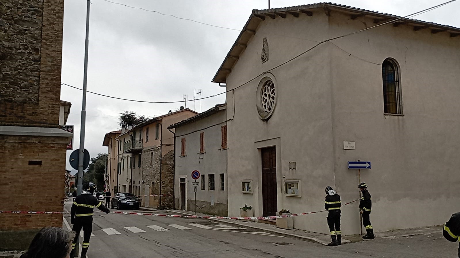 la chiesa e il campanile di pierantonio inagibili f1