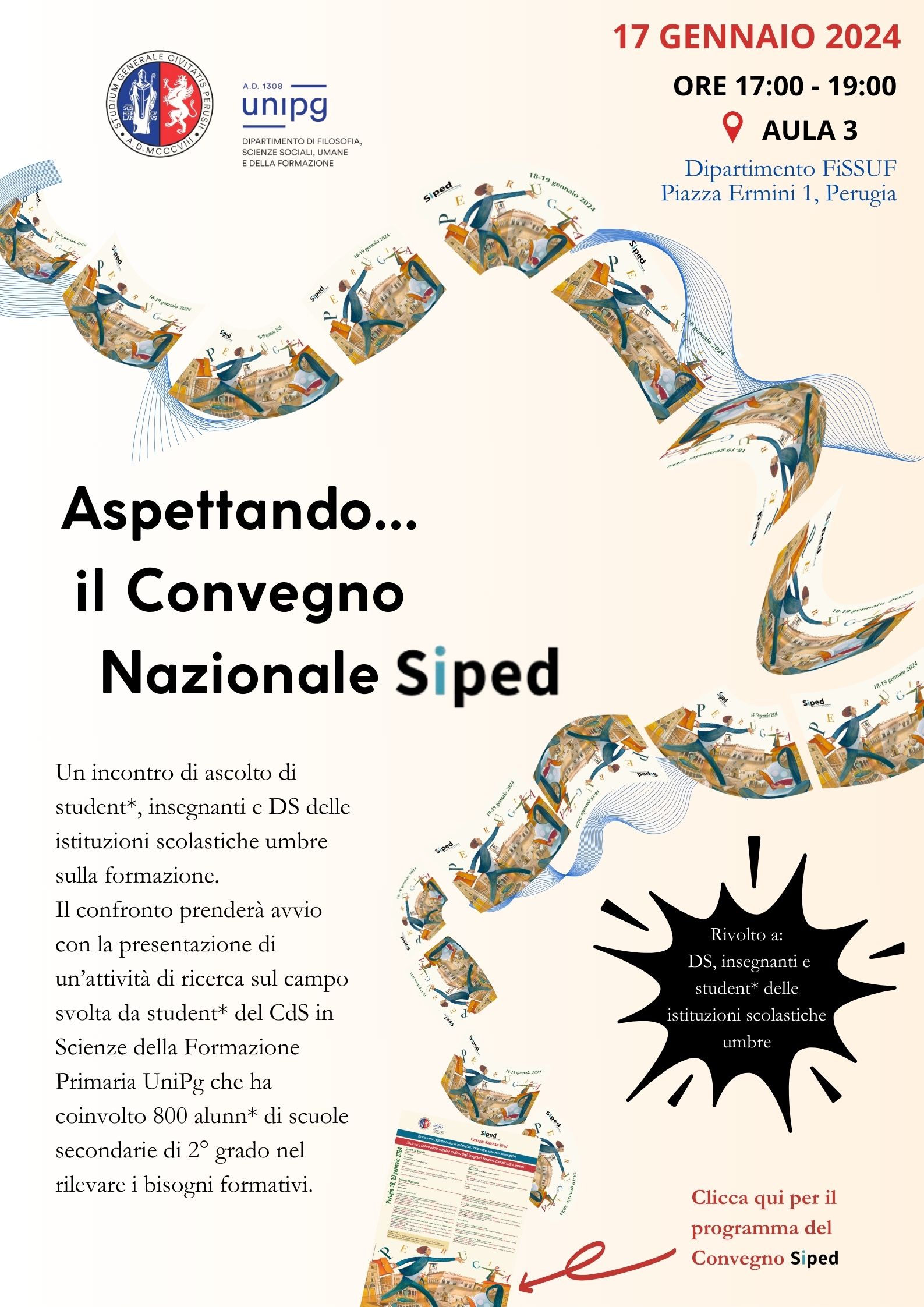 Aspettando il Convegno Nazionale SIPed 17 gen 24 UniPg 1 1