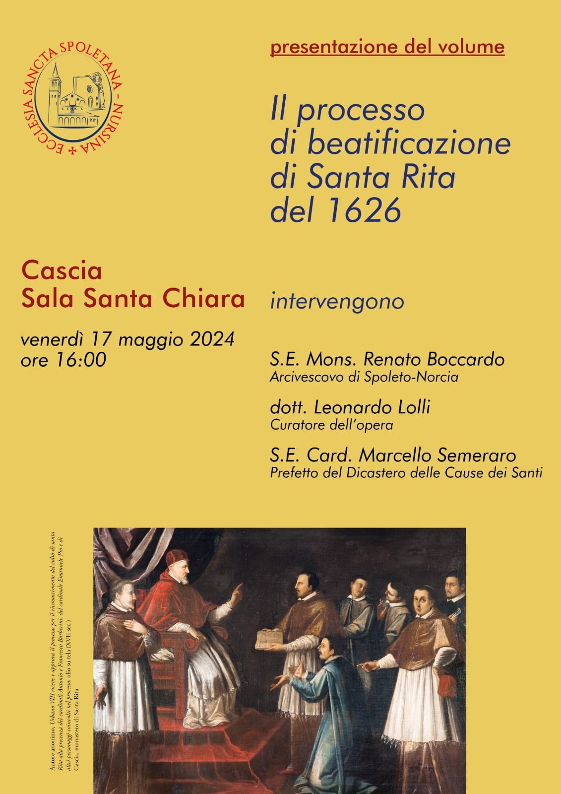 Libro processo di beatificazione di Santa Rita del 1626