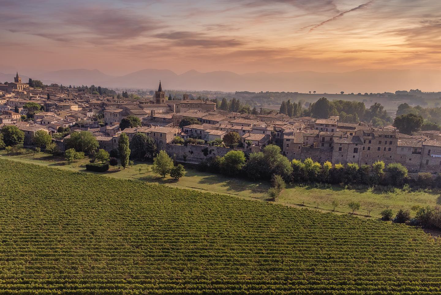 Bevagna e vigneti foto Elvio Maccheroni