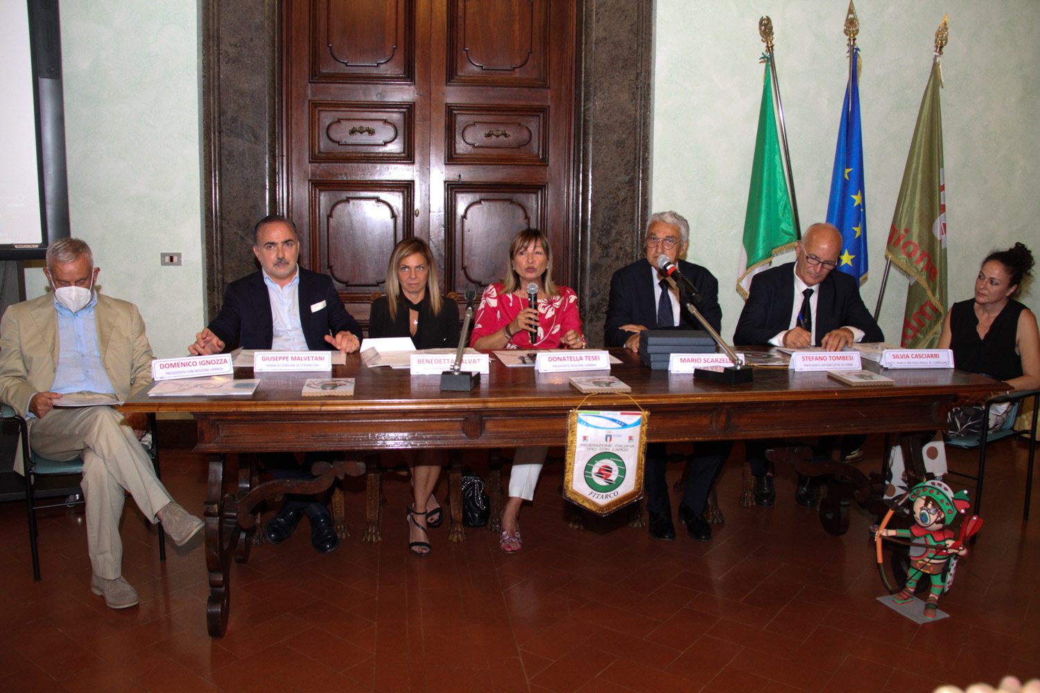 I relatori alla conferenza stampa di presentazione del Mondiale 3D
