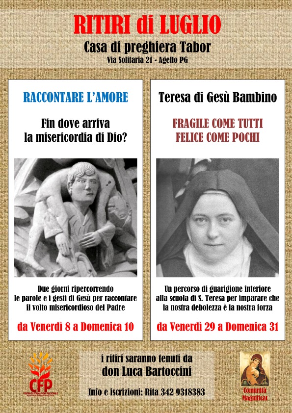 locandina weekend spirituali estivi