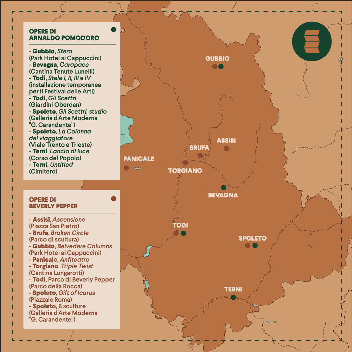 MAPPA OPERE PEPPER E POMODORO UMBRIA