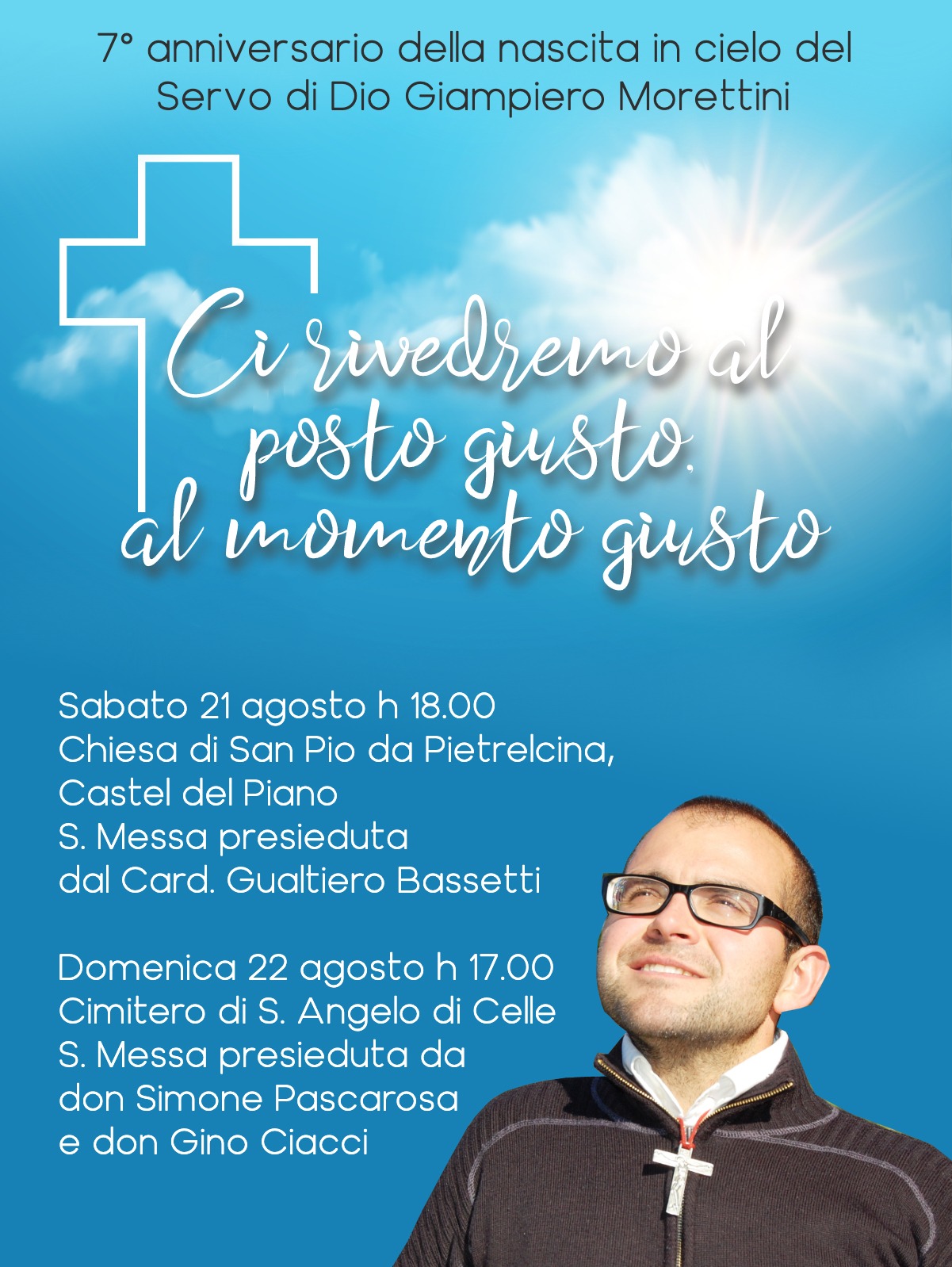locandina celebrazioni 7mo anniversario morte servo di dio giampiero morettini 