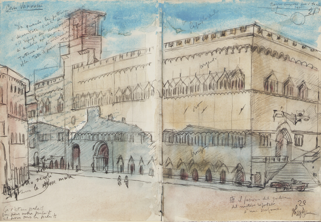 1 Anselmo Bucci Perugia Corso Vannucci e Palazzo dei Priori