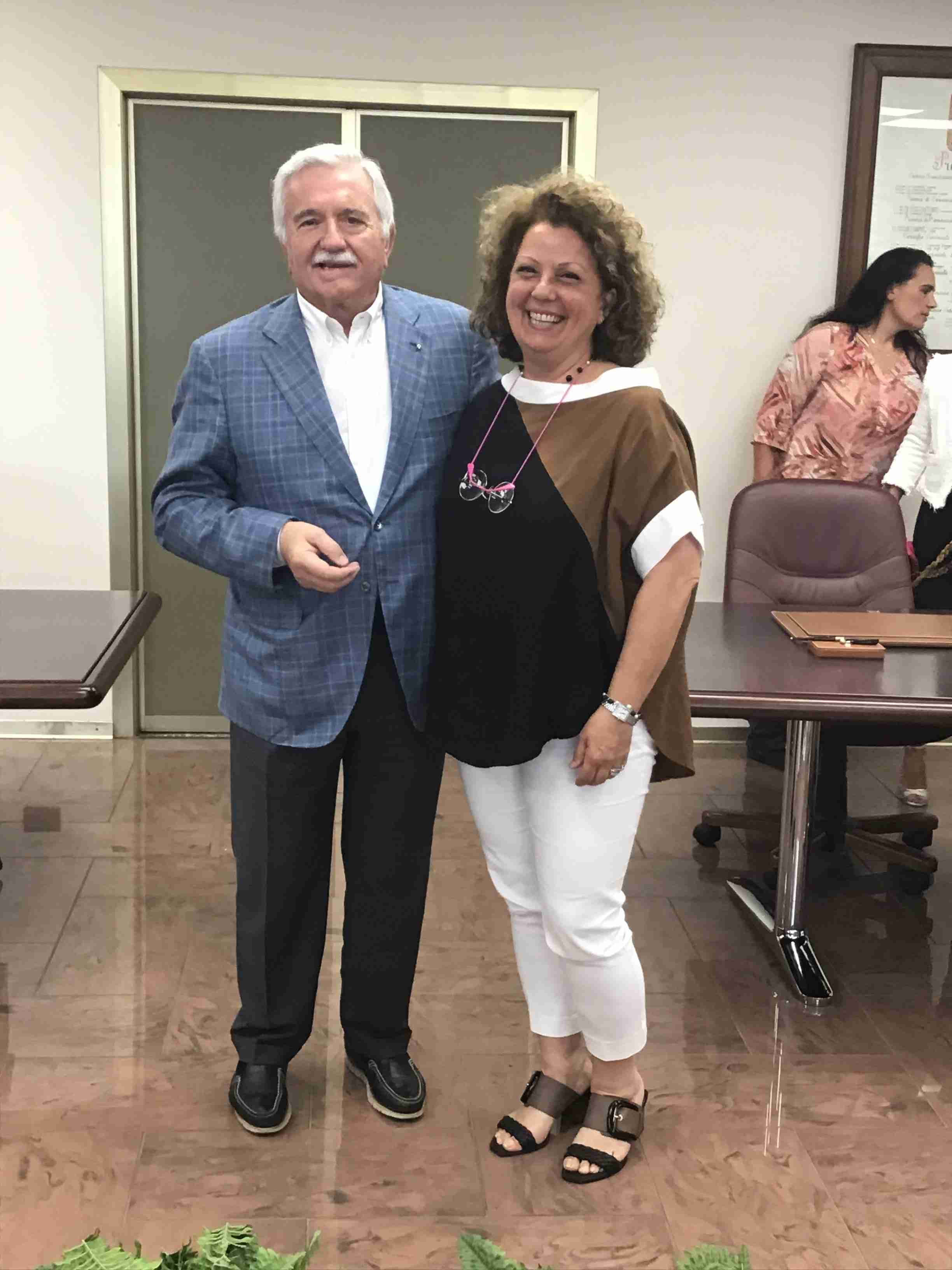La nuova Presidente del CIF Dalia Sciamannini con Giorgio Mencaroni