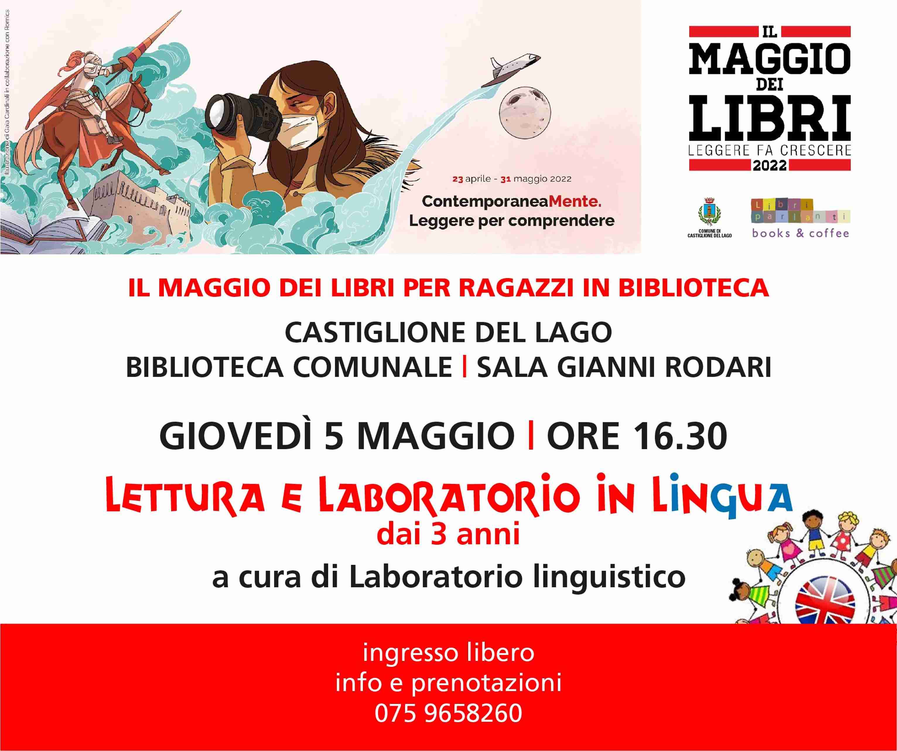 Maggio dei Libri 2022 1 Lettura e laboratorio 5 mag cartolina