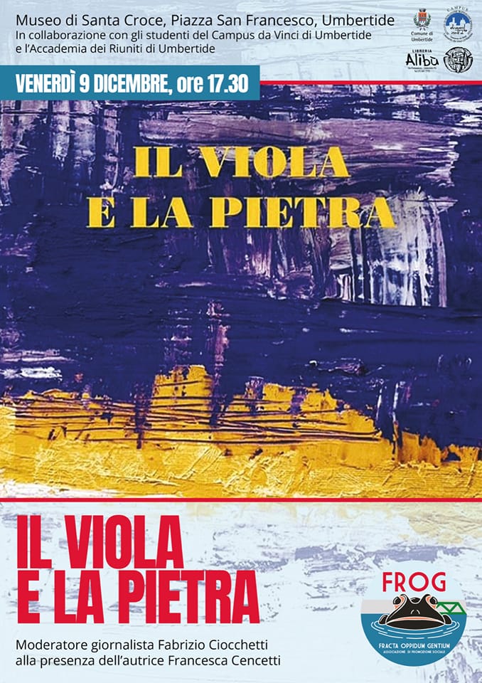 Locandina presentazione libro Il viola e la pietra