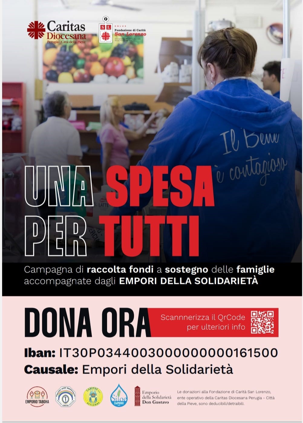 locandina campagna caritas avvento natale 2022 una spesa per tutti