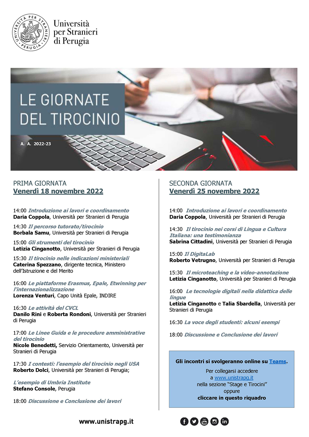 221118 GIORNATE TIROCINIO 2022 t