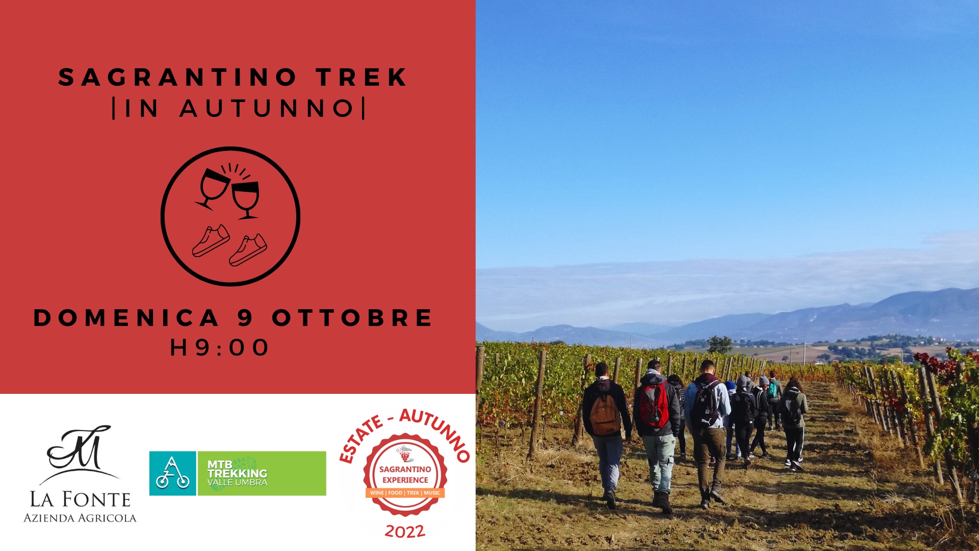 Sagrantino trek in autunno 2022 LA FONTE