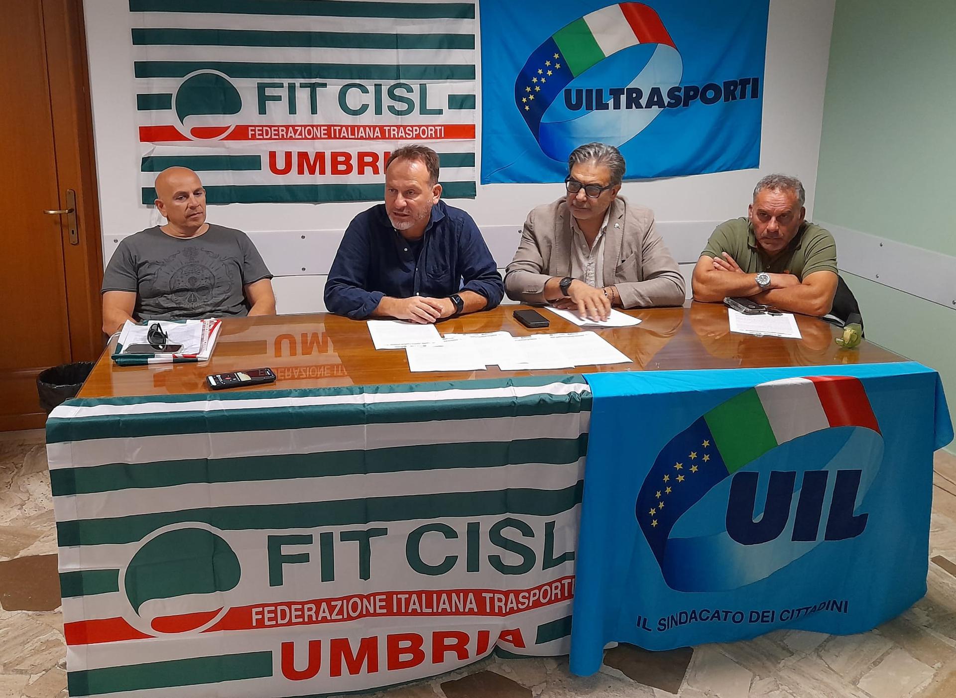 conferenza stampa fit cisl e uilt uil umbria 5 settembre 2022