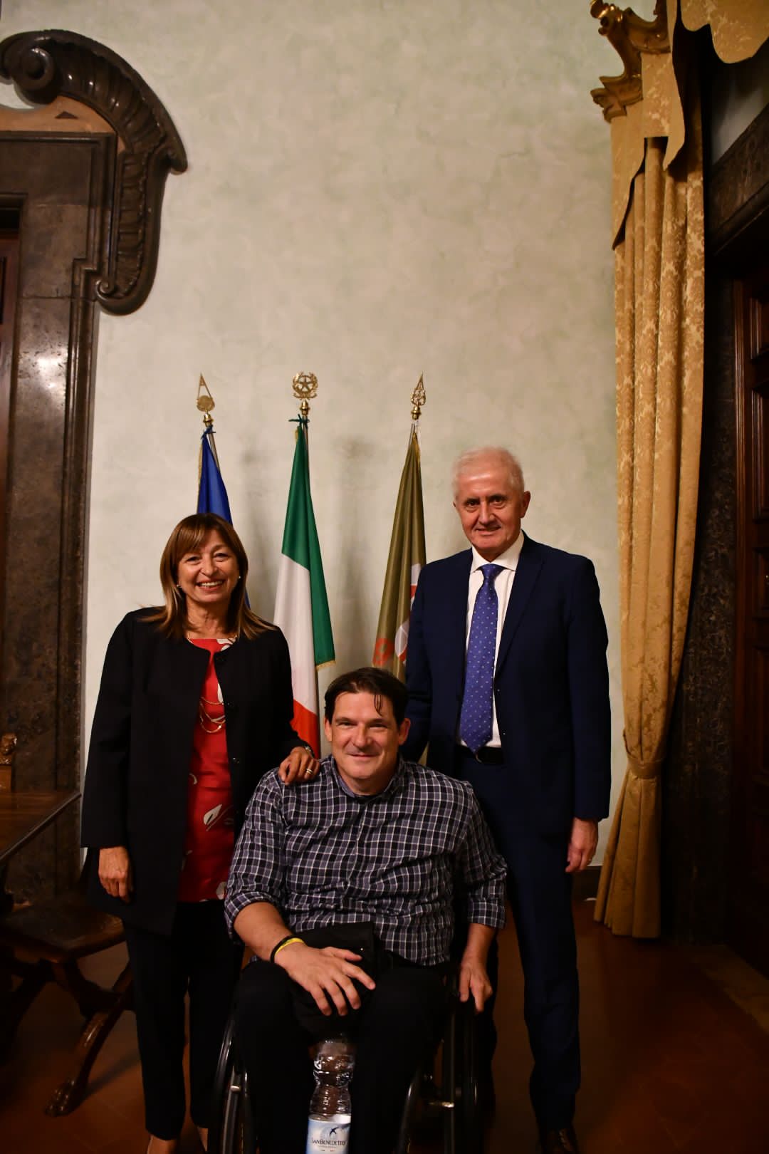 foto presidente Tesei con Panichi e Reali