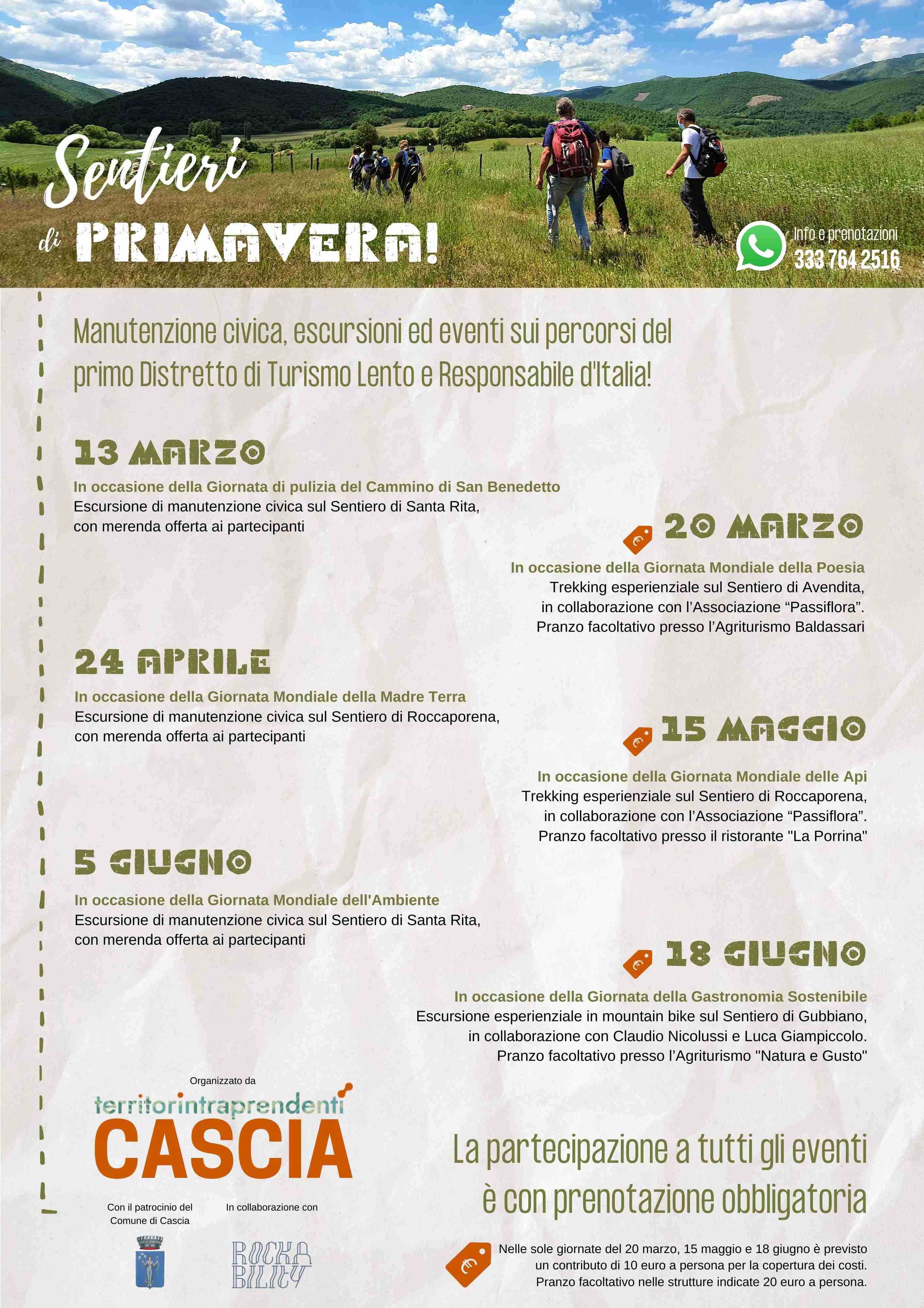 Locandina Sentieri di Primavera 2022