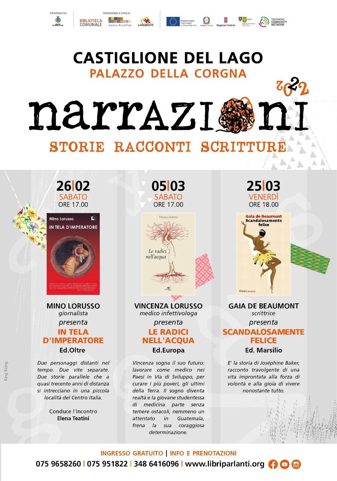 Narrazioni 2022 Locandina appuntamenti febbraio marzo