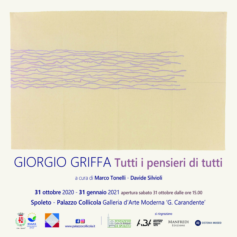 Giorgio Griffa 31 ottobre ore 15.30