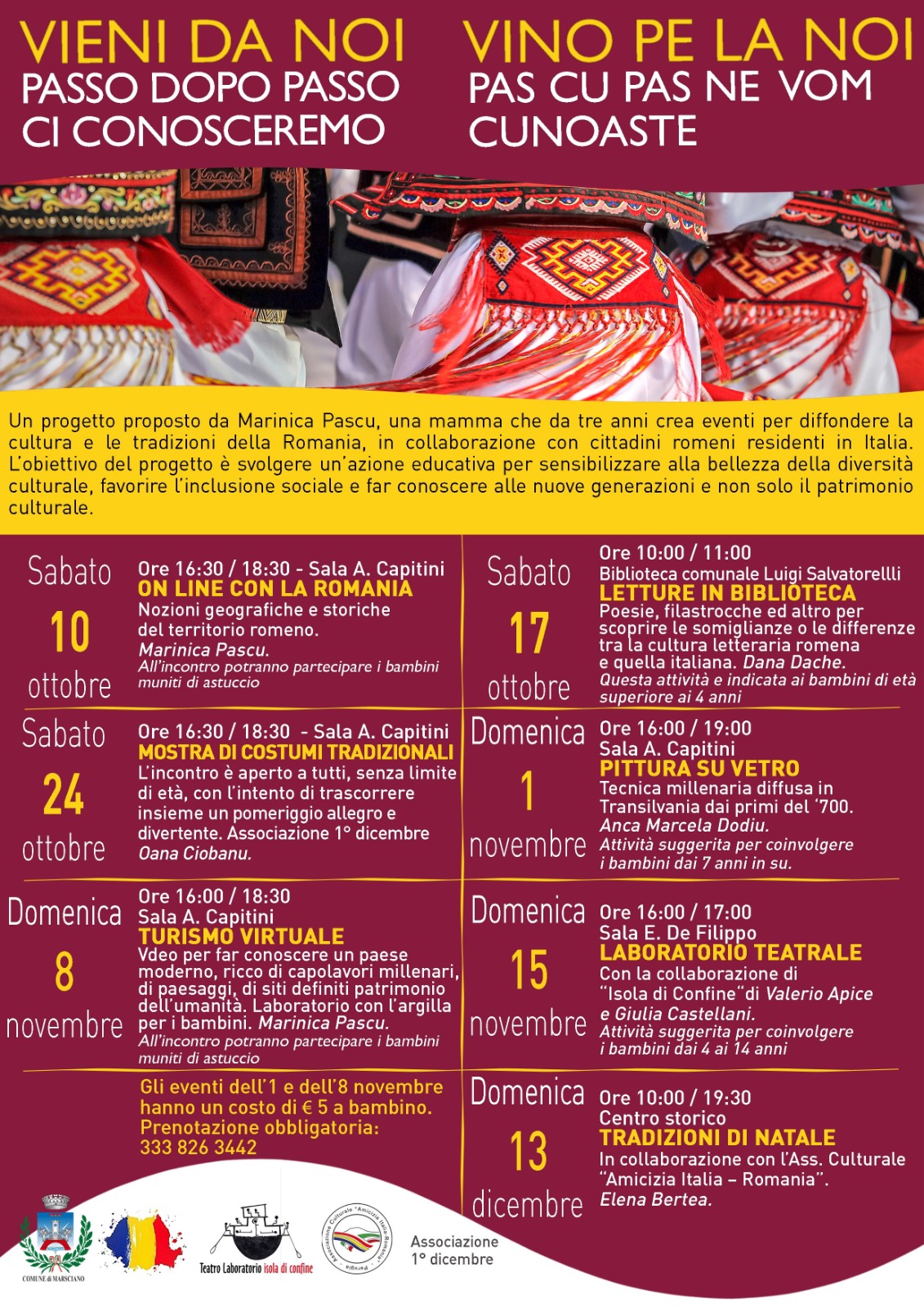 Programma incontri comunità romena