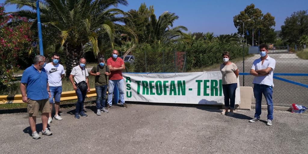 Lavoratori Terni in presidio Battipaglia