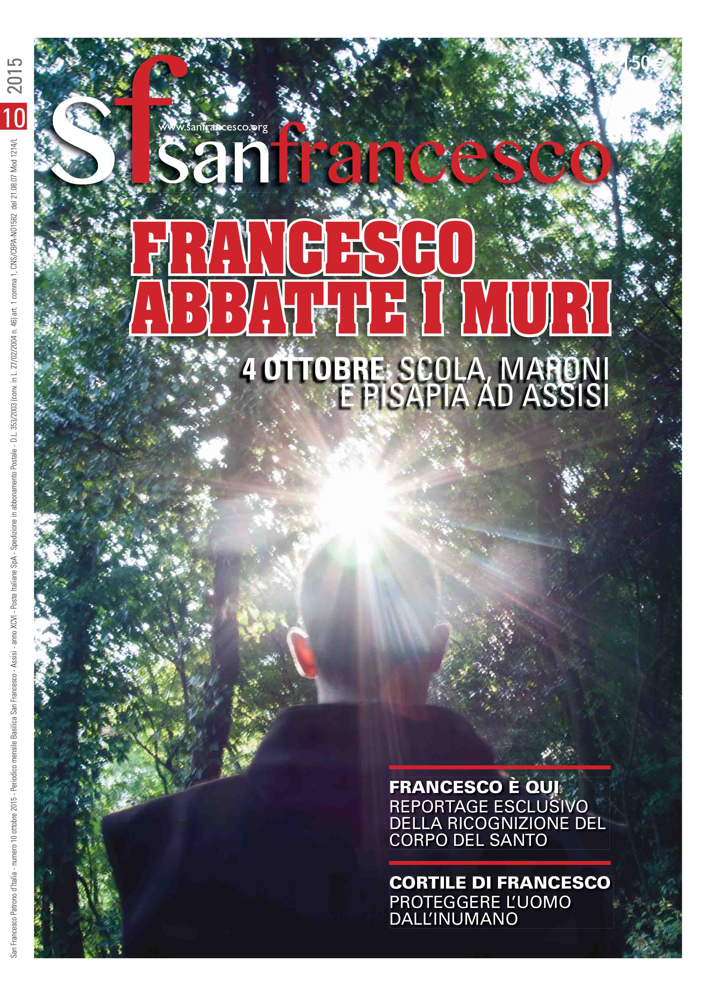 COPERTINA RIVISTA SAN FRANCESCO OTTOBRE