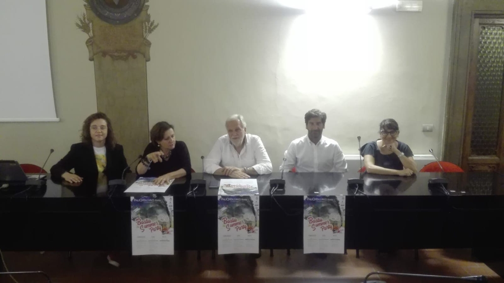 Conferenza Stampa Bastia Summer Party da sinistra Federica Moretti Paola Lungarotti Stefano Ansideri Francesca Freddio e Diego Panzolini