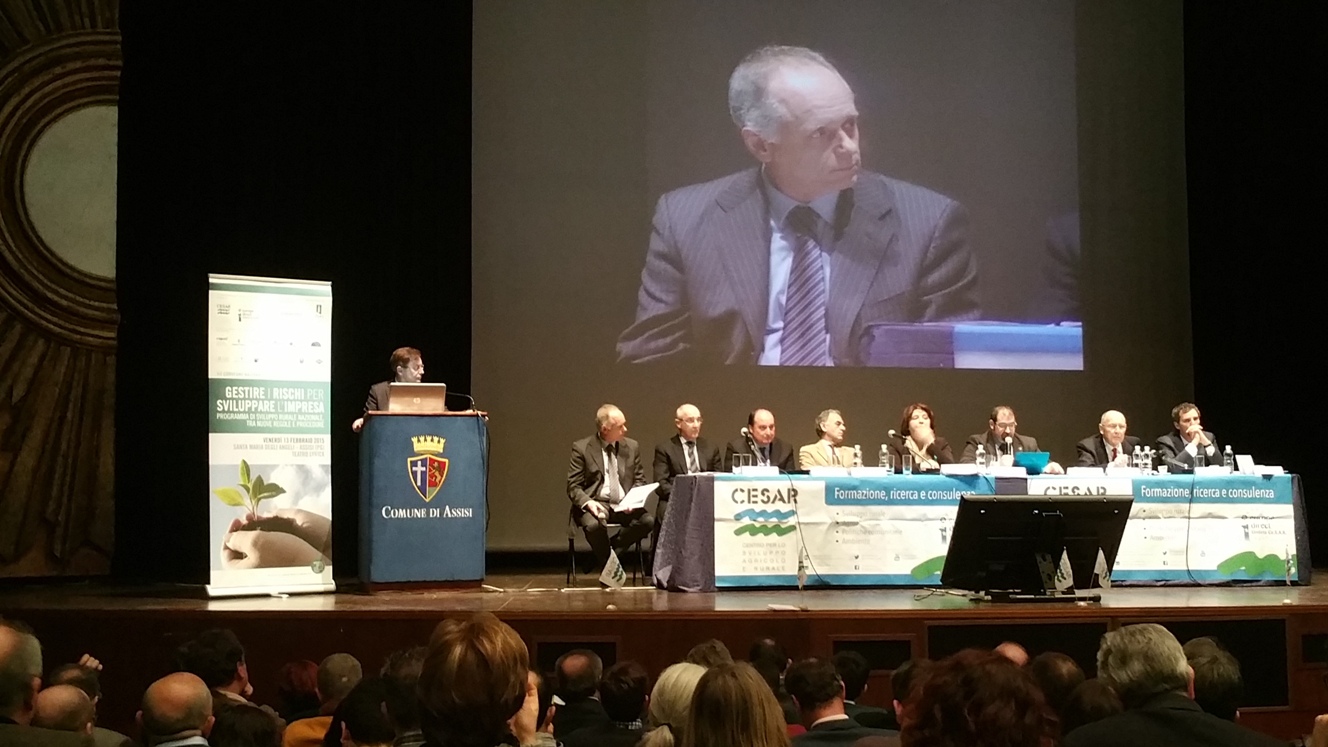 Convegno Cesar Gestione rischio in agricoltura ad Assisi