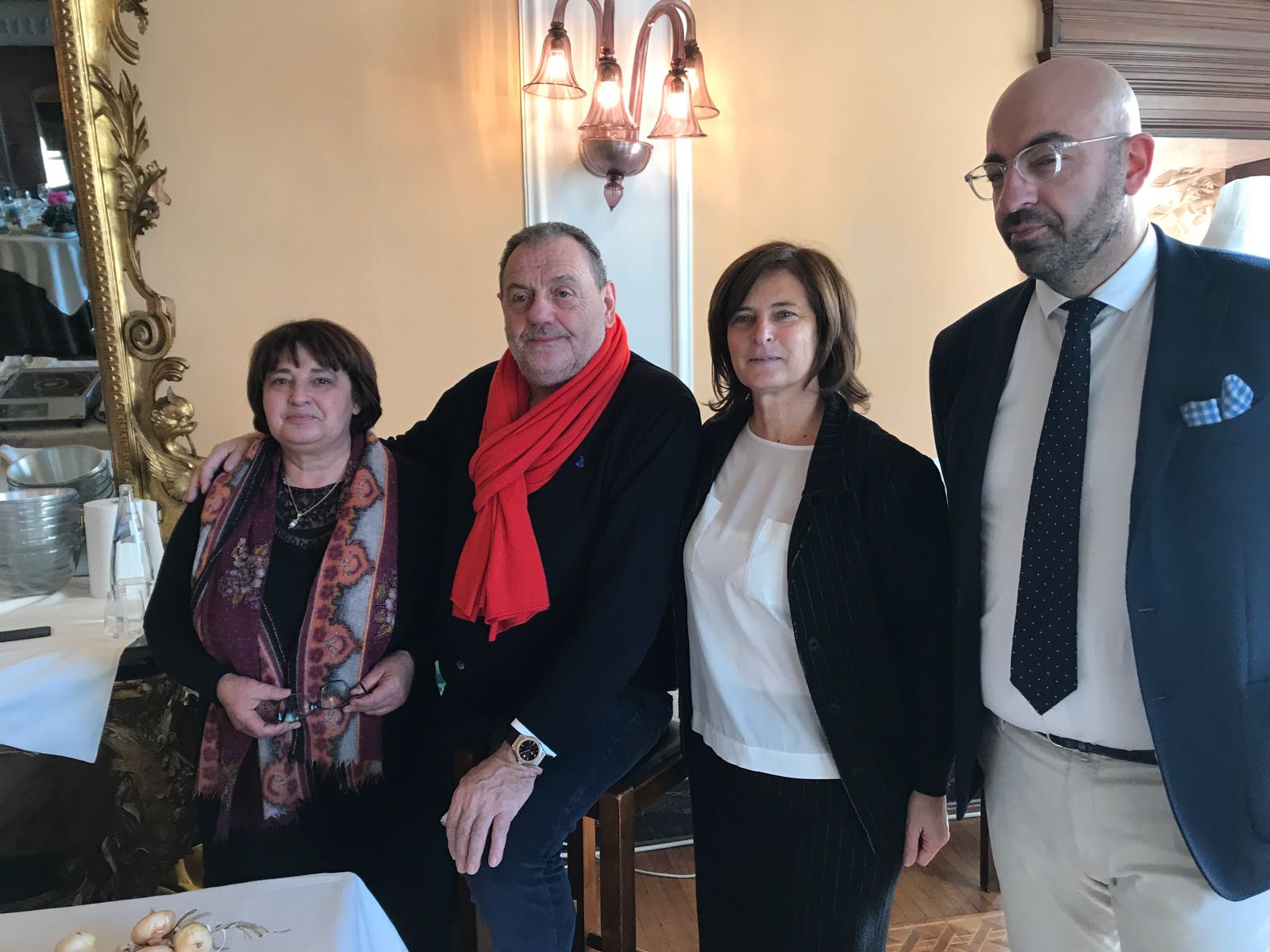 Da sinistra Fernanda Cecchini Gianfranco Vissani Donatella Porzi Roberto Damaschi