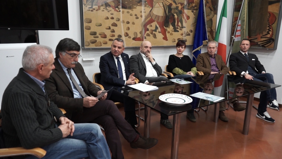 Da sinistra Giovanni Farano Carlo Moscatelli Fabio Paparelli Roberto Bertini Cristina Tufo Sergio Batino Eugenio Rondini