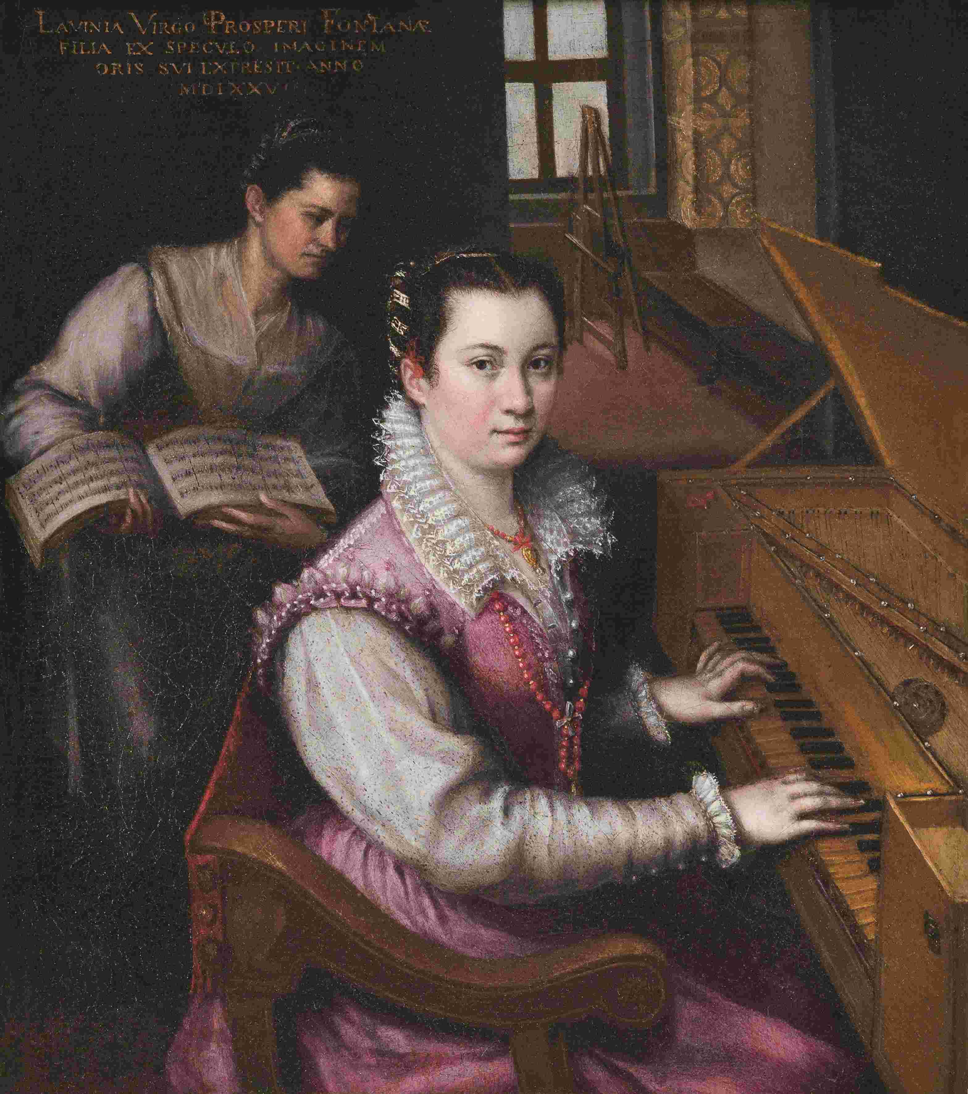 Lavinia Fontana Autoritratto alla spinetta con la fantesca
