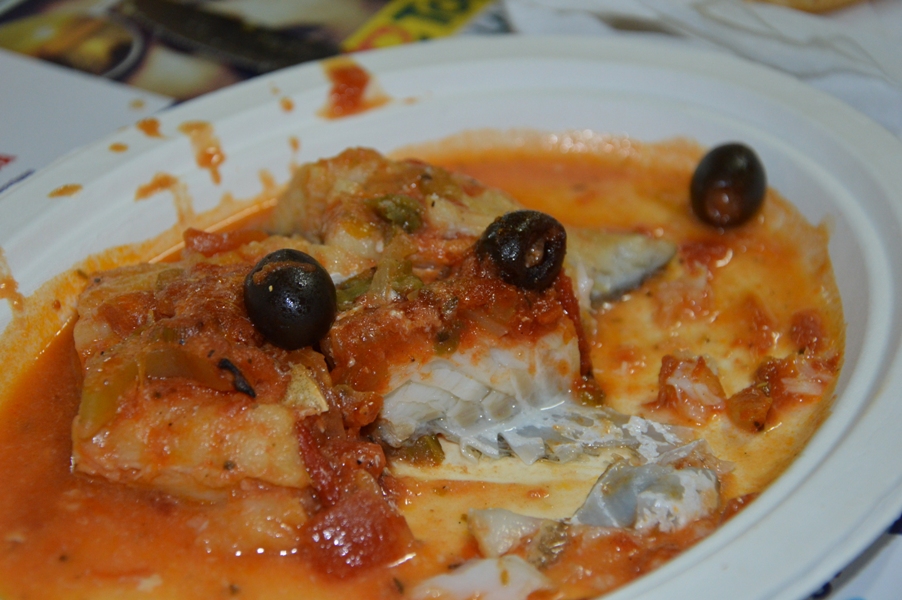 Piatto a base di baccalà