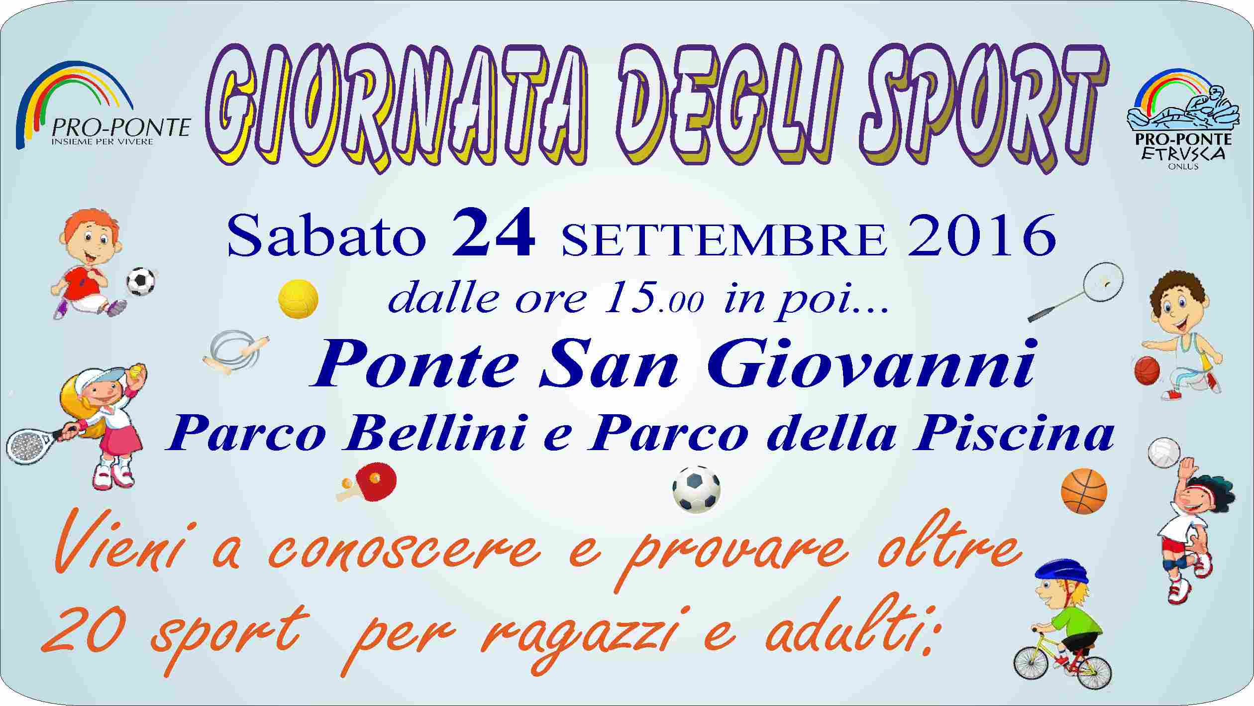 Pro Ponte giornata degli sport 2016