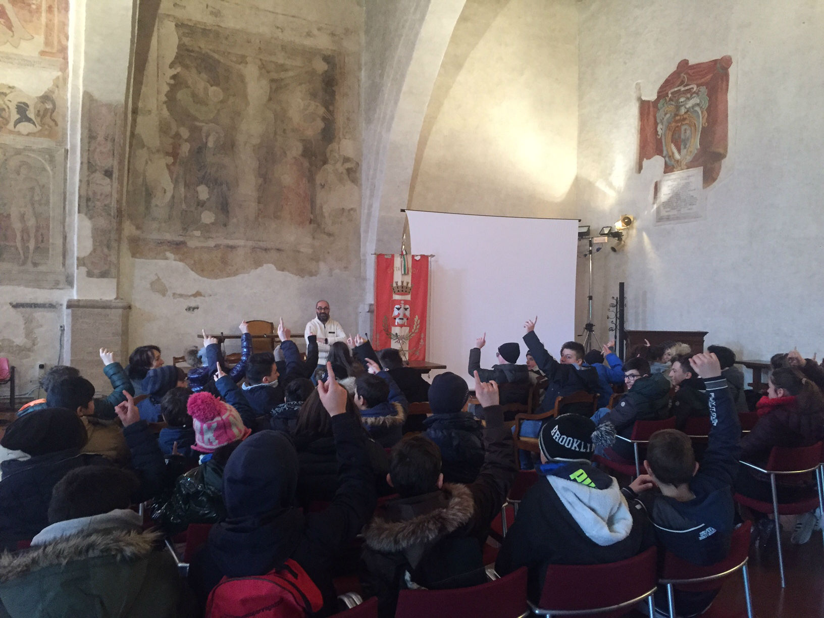 Studenti Norcia Todi Sala Consiglio 10012017