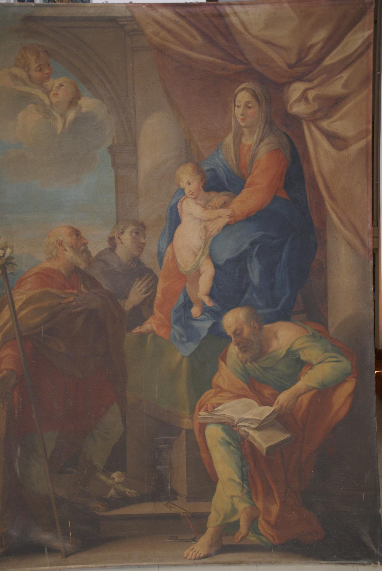 Tela prima del restauro